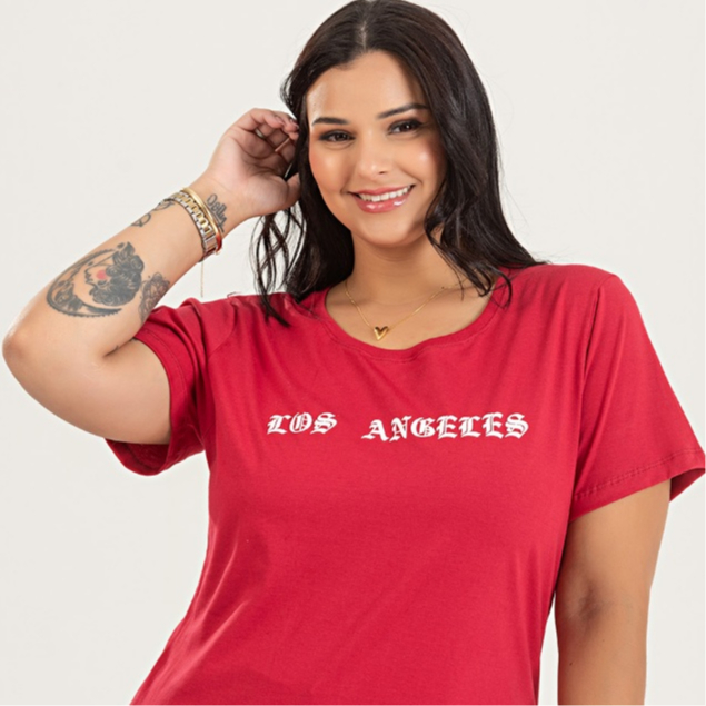 T-shirt Feminina Plus Size G6 a G10 100% Algodão Gola Redonda Camiseta Básica Modelagem Soltinha L5 em Oferta na Shopee