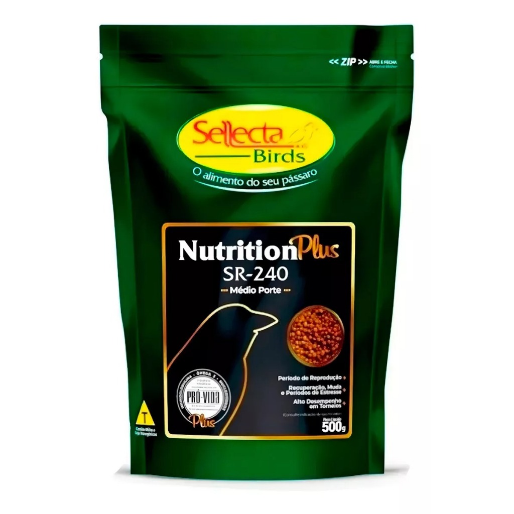 Ração Trinca-ferro Sellecta Extrusado Sr 240 - 500 Gr