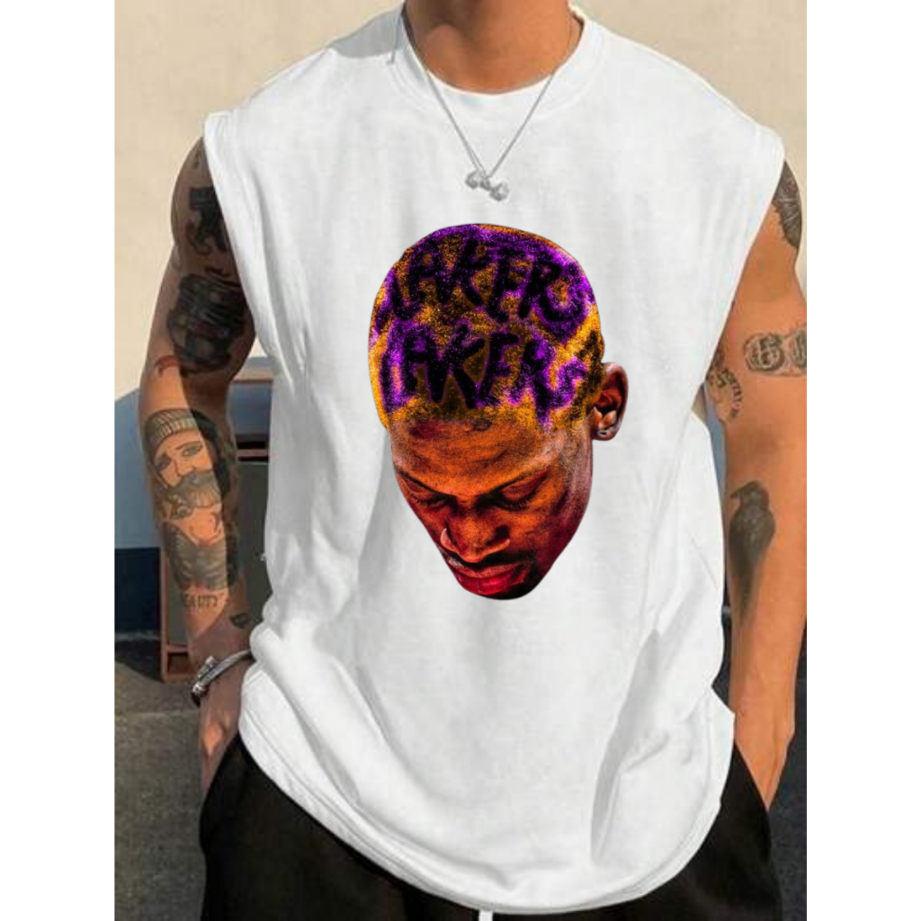 Camiseta Regata Streetwear Oversized Masculina Academia Com Estampa