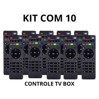 Kit Com 10 Controle Universal Para Smart Box TV