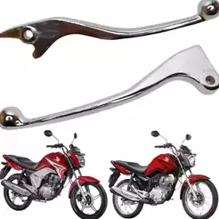 Manete Cromado Honda Cg Fan 125 150 160 Titan 125 150 160 Freio a Disco Par
