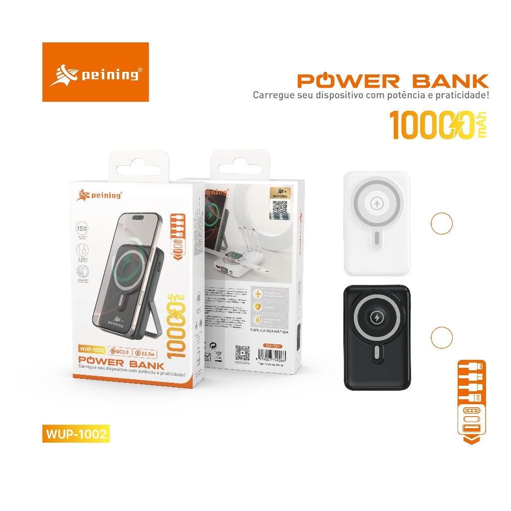 PEINING Power Bank 10000mah Wup-1002 - Mobile & Gadgets