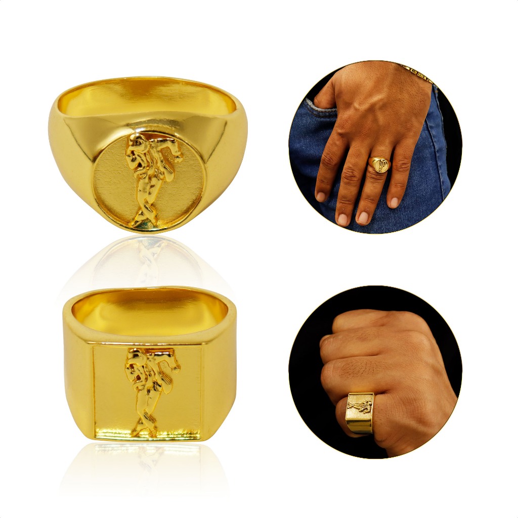 Dedeira (Anel) Masculino De Moeda Antiga Banhada a Ouro 18k - Zé Pilintra em Oferta na Shopee