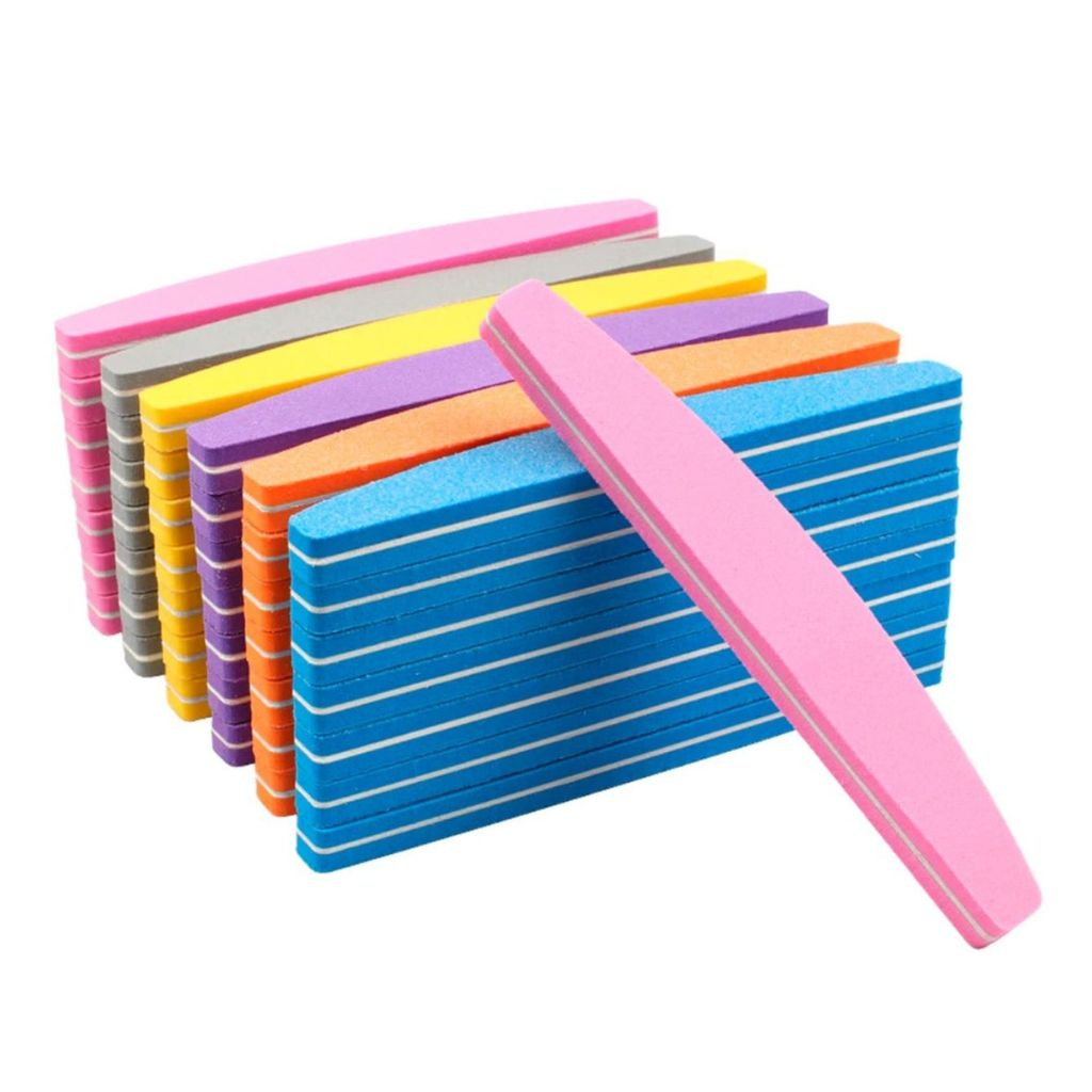 Kit 10 Lixas Buffer Polidora Para Unhas Com 10 Bumerangue 100/180