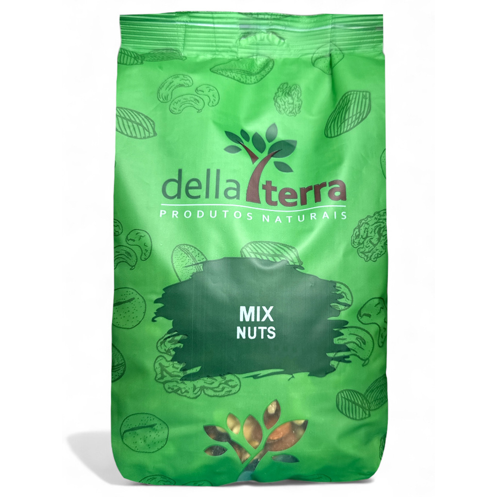 Mix Nuts Premium (Castanha de Caju, Pará, Nozes, Amêndoa, Avelã e Uva Passa) 1 Kg - Della Terra em Oferta na Shopee