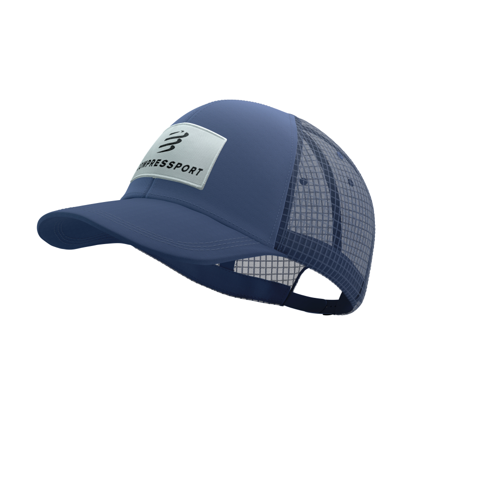 Boné Trucker 6P Cap Azul Escuro - tela respirável ajustável bike ciclismo ironman triathlon corrida