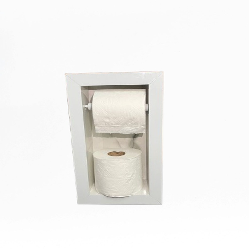 Nicho Papeleira Porcelanato Dupla p/ Banheiro Design Moderno