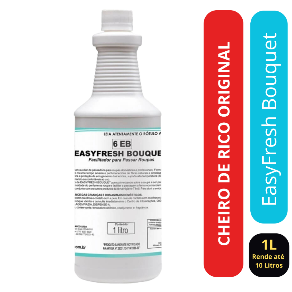 Facilitador Passar Roupa Concentrado Easyfresh Bouquet 1l Spartan