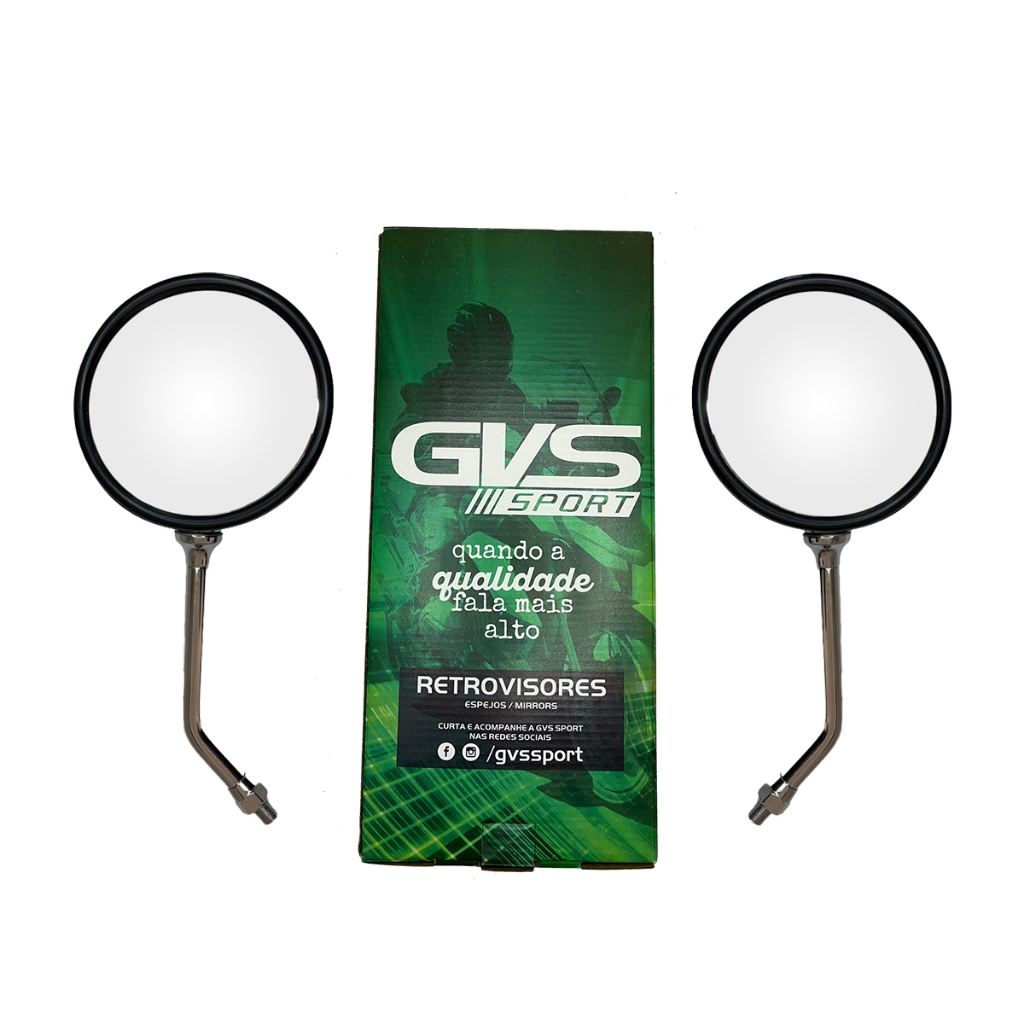 Retrovisor Cb 500 Cromado Honda Luiz Xv Redondo Gvs em Oferta na Shopee