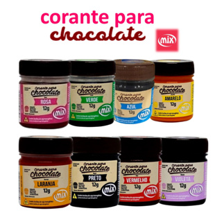 corante para chocolate mix 12g em gel- pascoa, confeitaria e chocolate EF em Oferta na Shopee