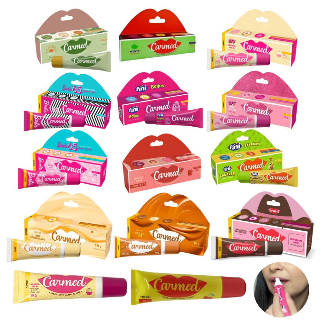 Hidratante Labial Carmed Sabor com 10g em Oferta na Shopee