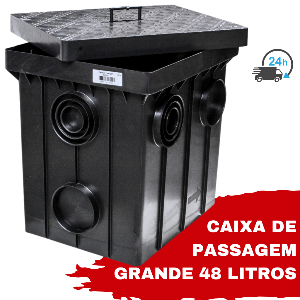 Caixa De Esgoto Grande Caixa De Passagem 48 Litros Caixa De Inspeçao Caixa Poço De Visita Grande