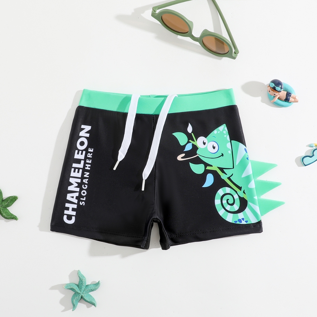 RWX VEST Sunga Infantil com Estampa de Camaleão e Detalhes Divertidos 2025 B3138