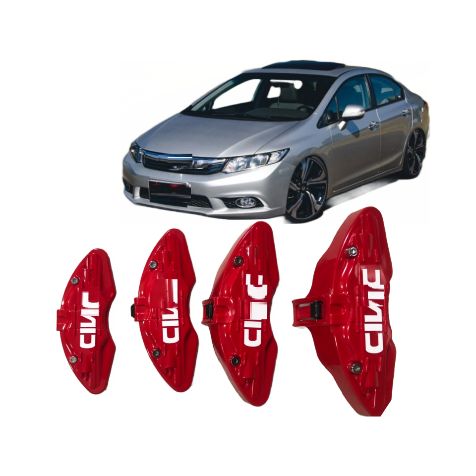 Capa Pinça De Freio Kit 4 Peças Honda Civi C/Trava Universal