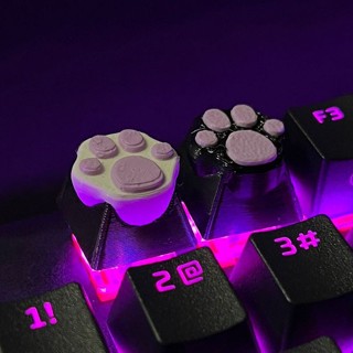 Kit 2 Keycap Tecla Teclado Mecânico Patinha de Gato Fofo Gamer Gatinho