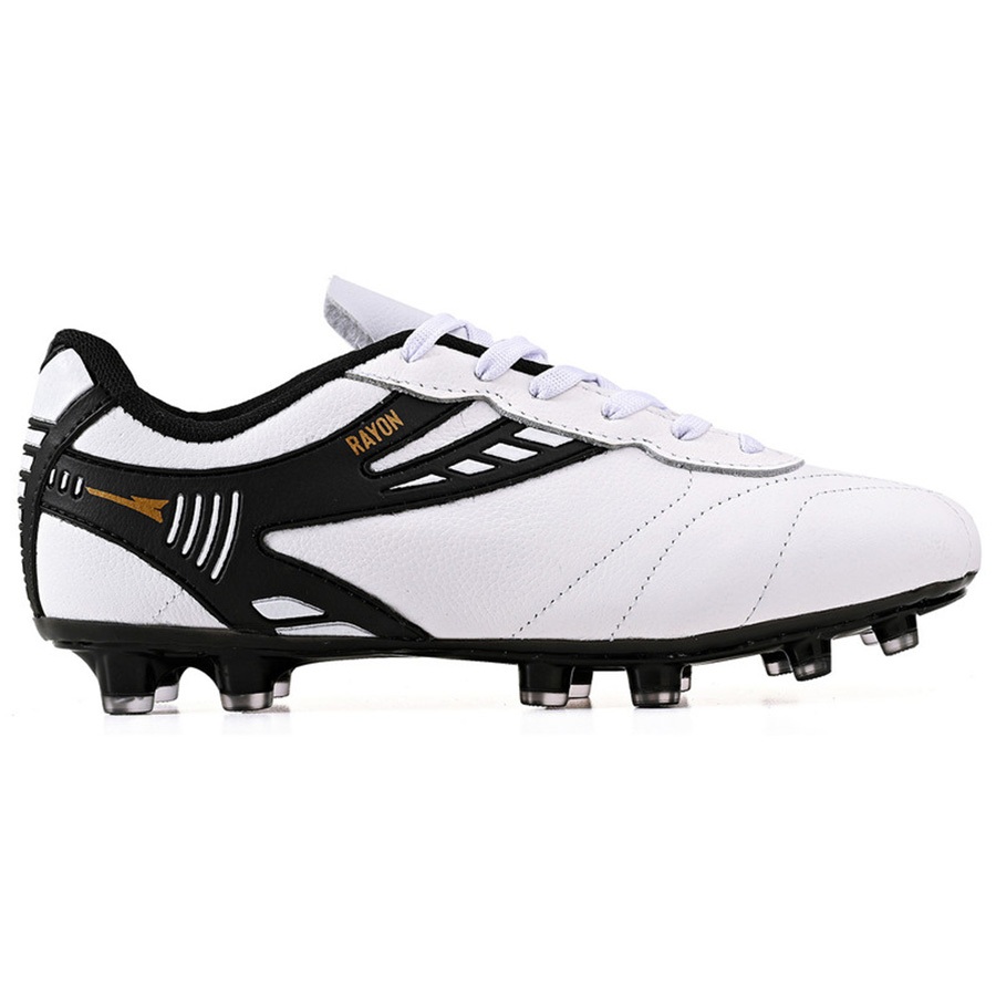 Chuteira em Couro Legitimo Futebol Campo Trava - Resistente Costurada - Original  R416-03A em Oferta na Shopee