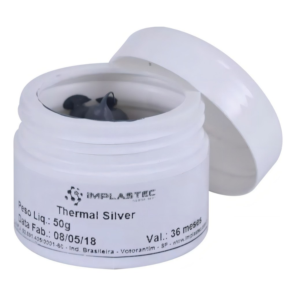 Pasta Térmica Com Prata Thermal Silver Implastec Pote 100g ou 50g