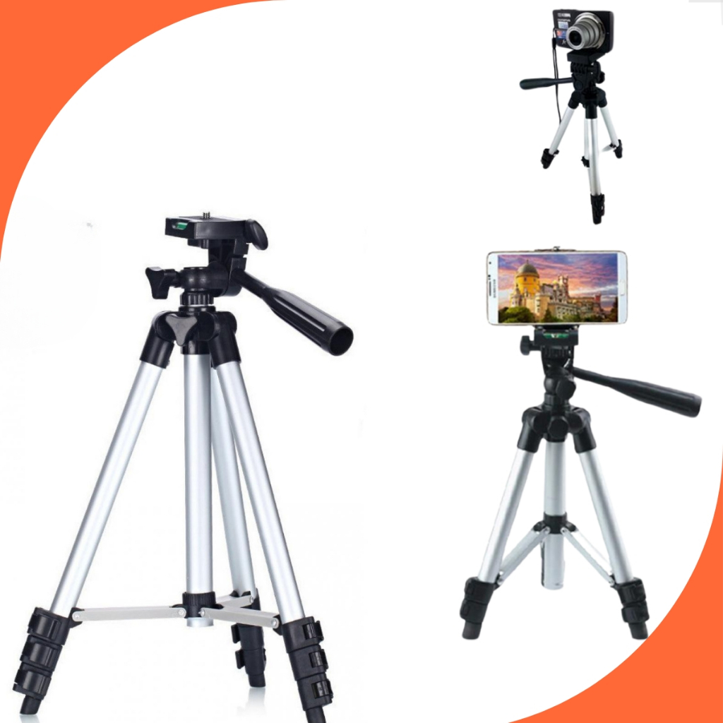 Tripé Universal 1,1m Ajustável Suporte Para Celular Câmera Fotografica