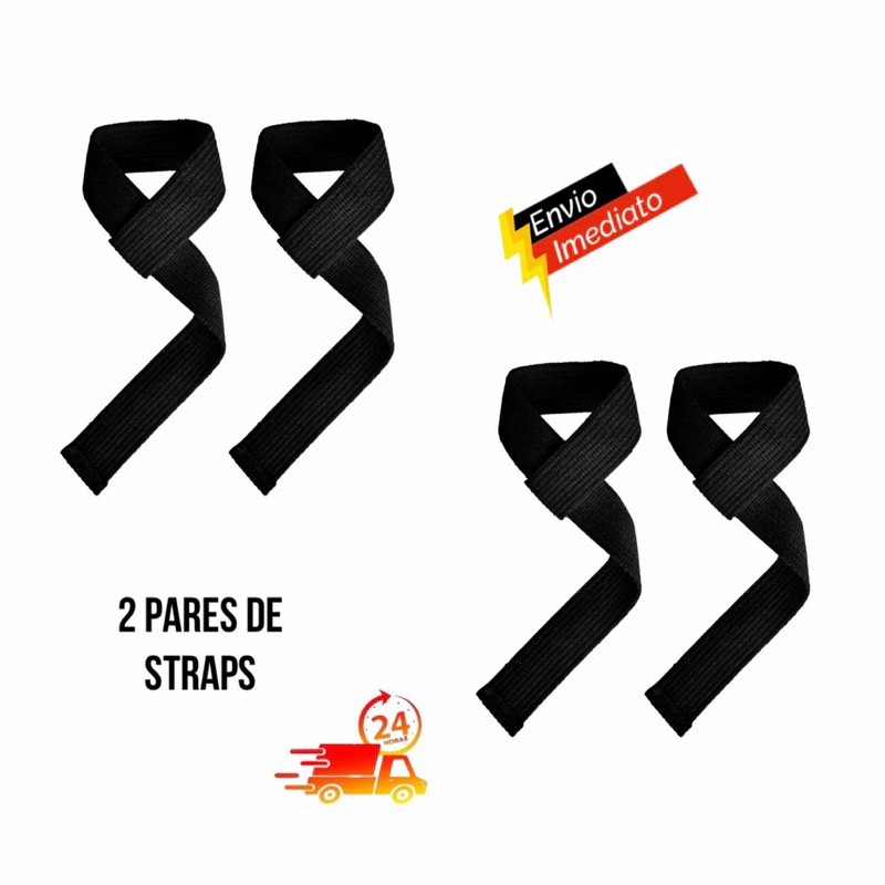 1 ou 2 Pares de Tala Straps Profissional 100% Algodão Crossfit Musculação Alta Resistência