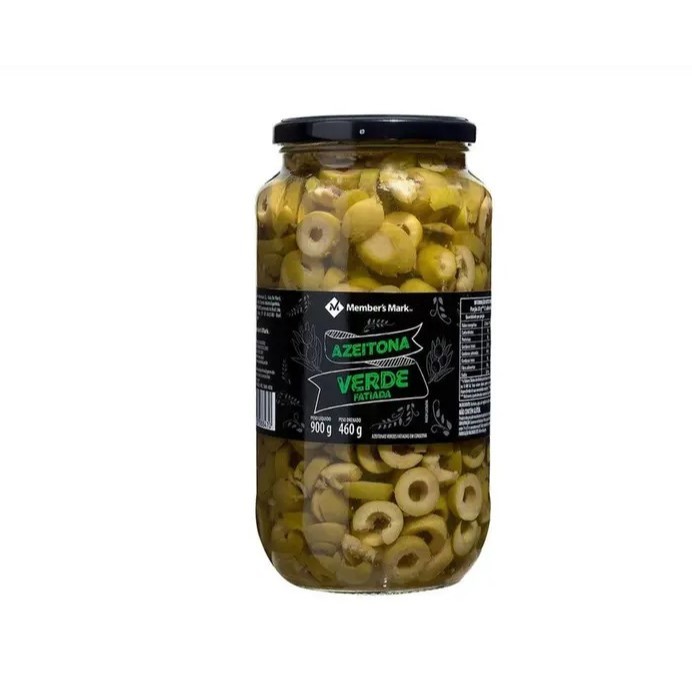 Azeitona Fatiada Vidro 460g - members mark