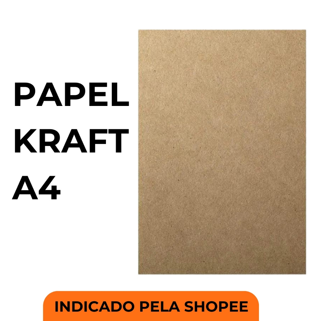 Folhas Papel Kraft 190g A4 - Artesanato Embalagem