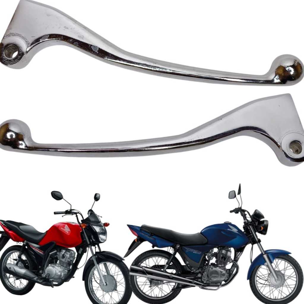 Manete Maçaneta Cromado Honda Titan Fan 125 150 160 Freio Tambor Lona Par