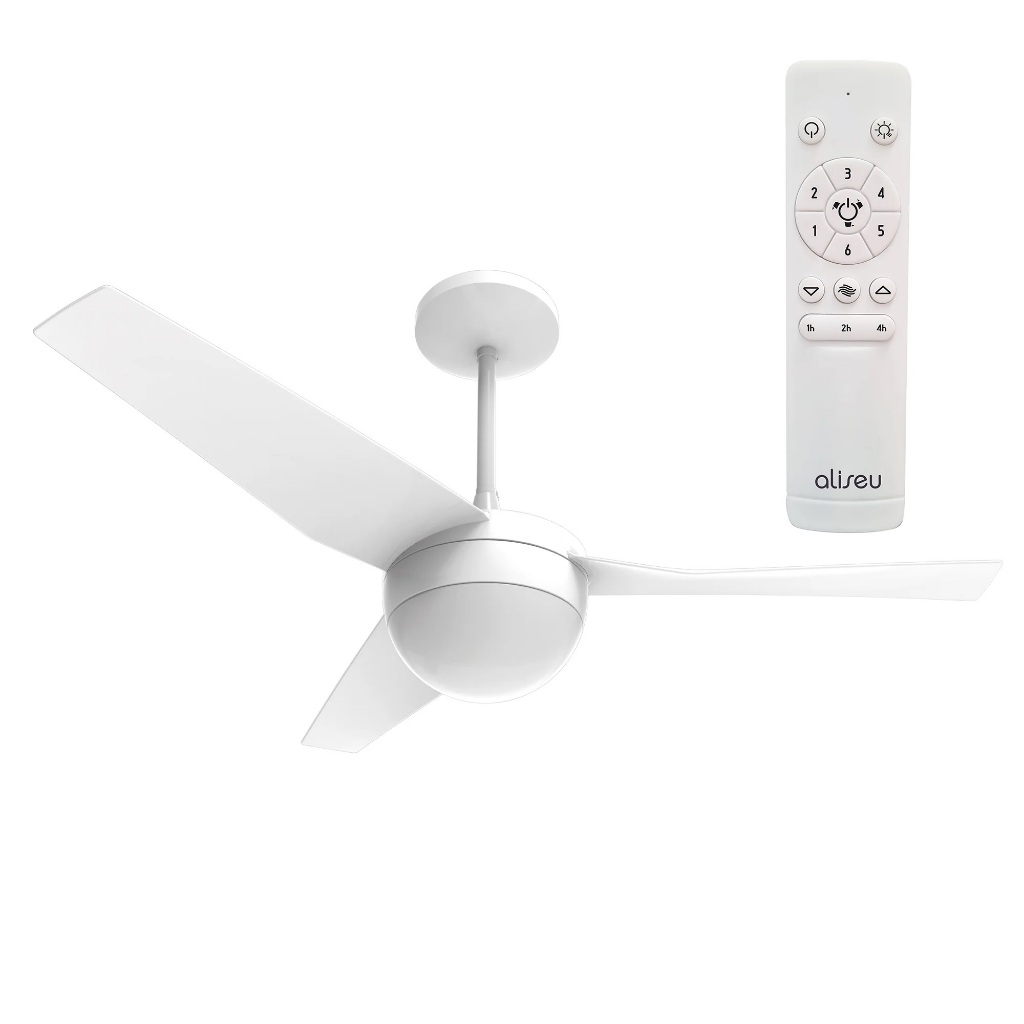 Ventilador De Teto Aliseu Jet ECO Branco - Bivolt - Com Controle Remoto em Oferta na Shopee