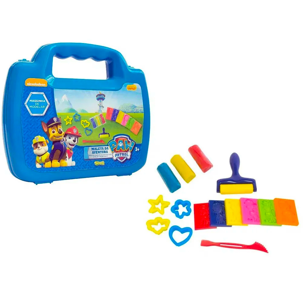 Kit Massinha Mini Maleta da Aventura Patrulha Canina - Sunny Brinquedos