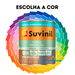 Tinta Esmalte 800ml Madeira e Metal Berço Acetinado Base Água Cor & Proteção Suvinil Escolha A Cor em Oferta na Shopee