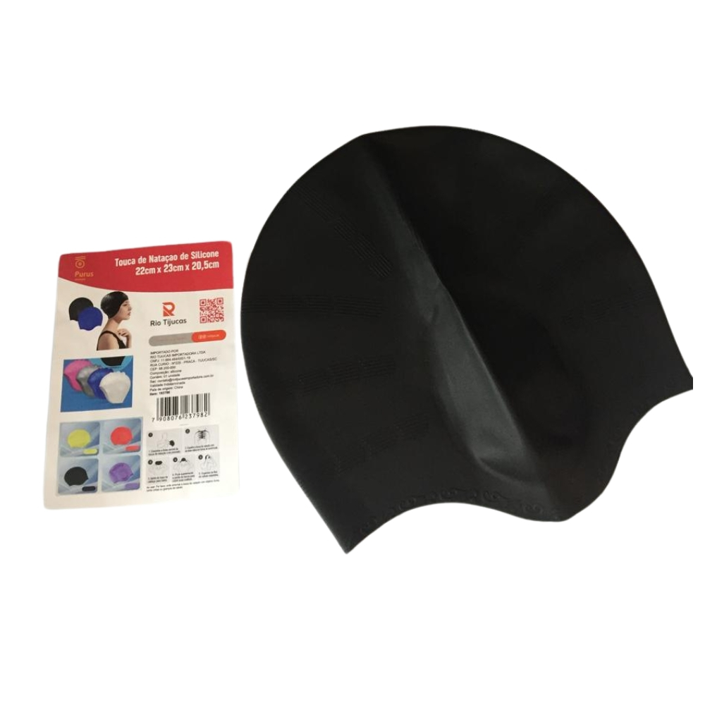 Touca de Nataçao De Silicone 22cm x 23 cm x 20,5 Piscina Mergulho