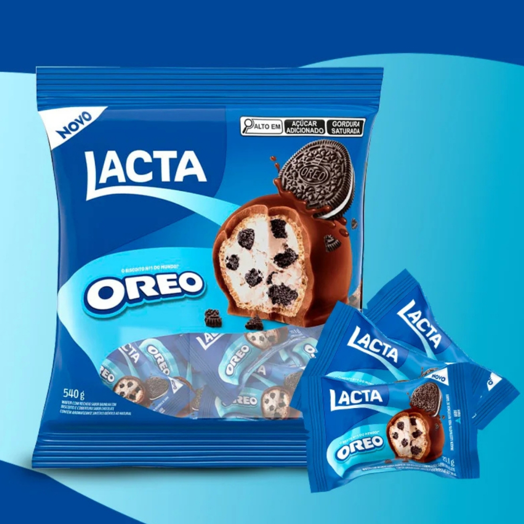 Bombom Wafer Oreo Recheio Baunilha 540g Lacta