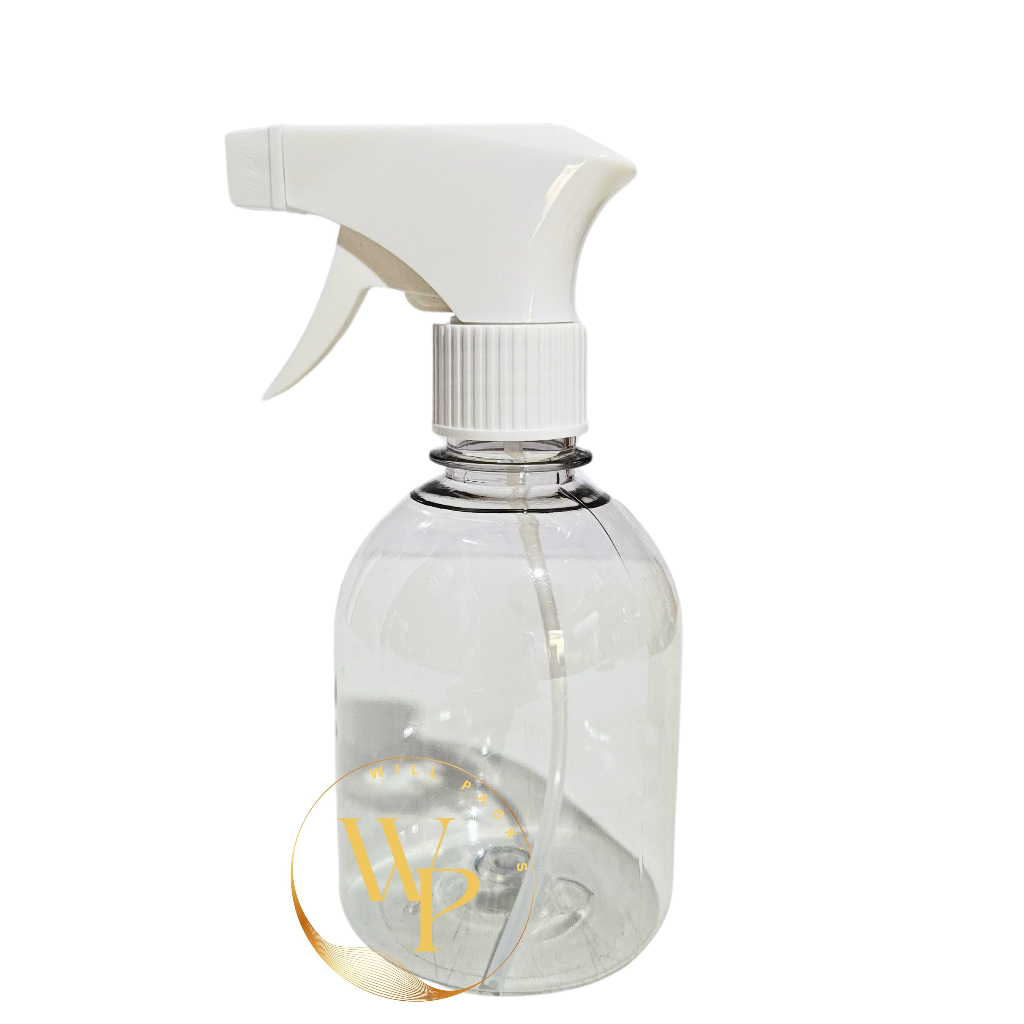Frasco Pet 310ml c/ Válvula Spray Gatilho 28/410 P Produto de Limpeza, Álcool Liquido etc...