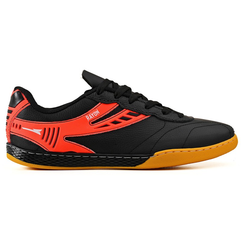 Chuteira em Couro Legitimo Futsal Indoor Quadra - Costurada Resistente - Original R416-09B em Oferta na Shopee