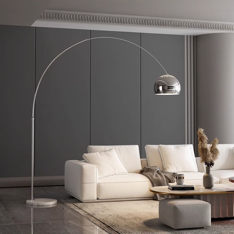 Luminária 8057 De Chão Ajustável Com Base De Mármore Sala De Estar Leitura Jantar Sofá Quarto E Decoração De Casa