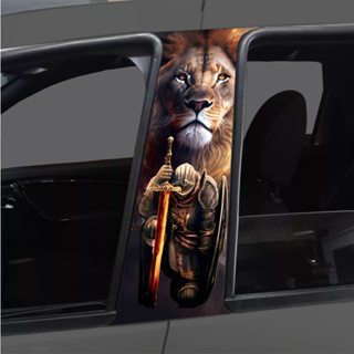 Adesivo de Coluna de Porta Carro Gladiador Guerreiro leão Jesus em Oferta na Shopee