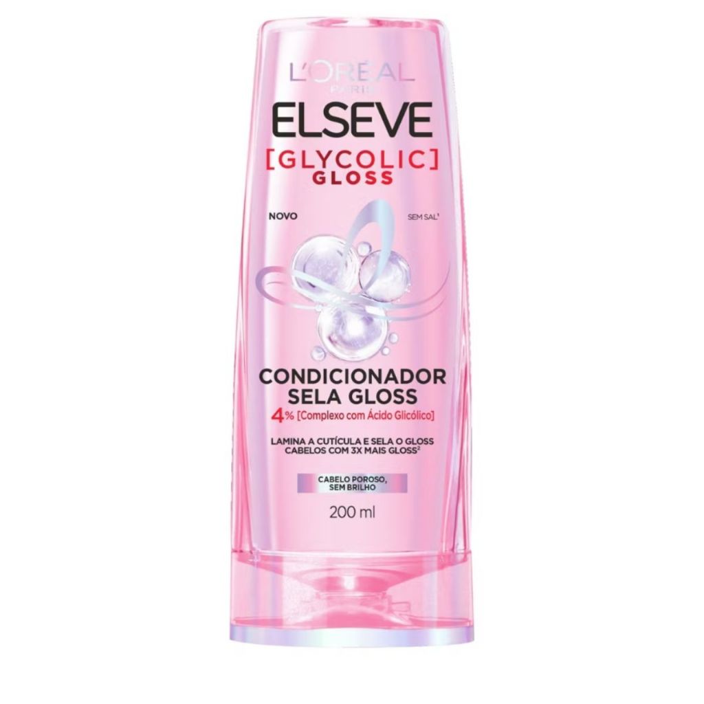 Condicionador Sela Gloss Elseve Glycolic Gloss 200ml em Oferta na Shopee