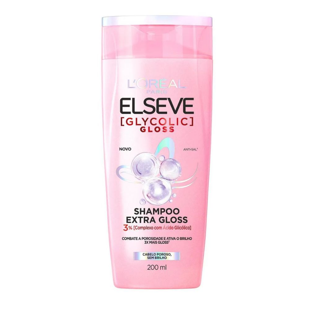 Shampoo Extra Gloss Elseve Glycolic Gloss 200ml em Oferta na Shopee