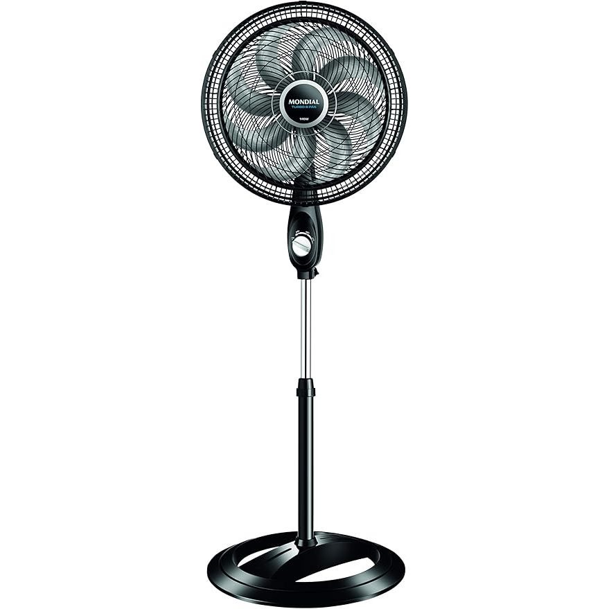 Ventilador Coluna 40cm Super Turbo 8 Pás, Mondial, Preto/Prata, 140W, 110V - VTX-40C-8P