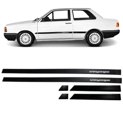 Jogo Friso Lateral Voyage CL 2 Portas 1987 1988 1989 1990 1991 1992 1993 1994 Preto
