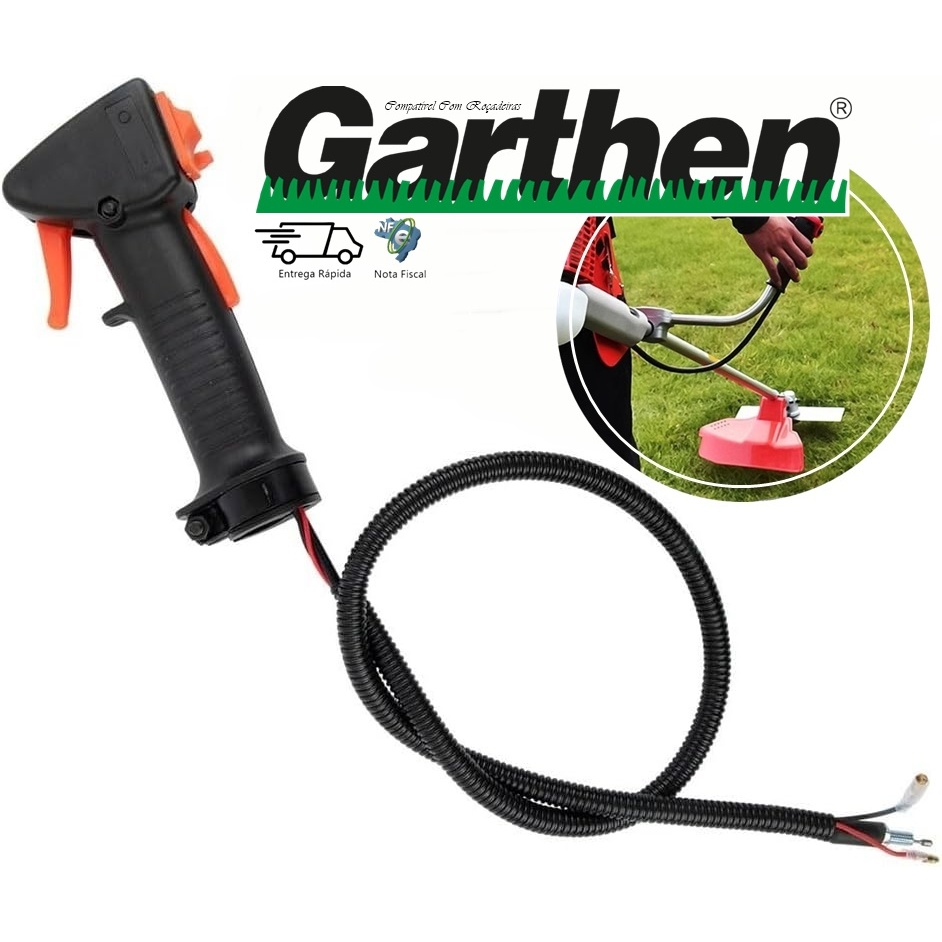 Acelerador Gatilho Guidão Punho P/ Roçadeira Garthen Cg420 Cg450 Cg550 Cg330b Cg320 Cg350 em Oferta na Shopee