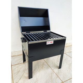 Churrasqueira A Bafo Móvel Rhr Mini 40 X 30 Cm Grelha Inox