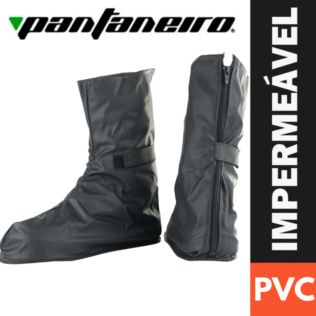 Polaina Bota De Chuva Galocha Motoqueiro Impermeável PVC Pantaneiro em Oferta na Shopee