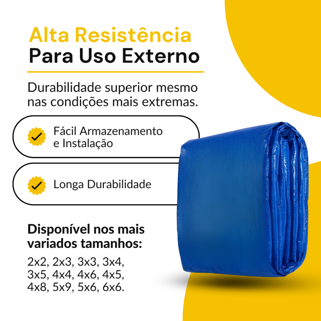 Lonas VÁRIOS TAMANHOS Mt Azul Plastica Impermeavel Festa Telhado Multiuso TNT
