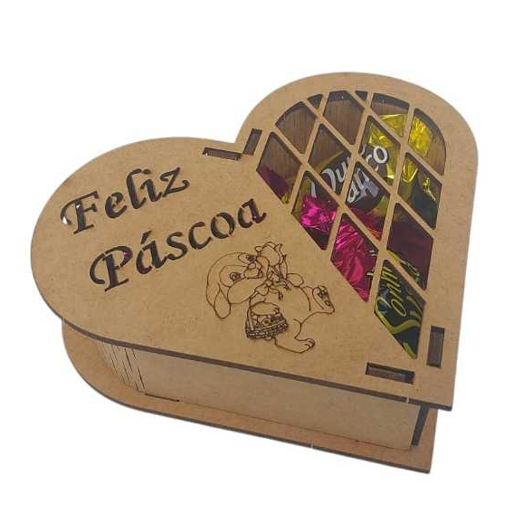 10 Caixas Coração Feliz Páscoa Lembrancinha MDF Madeira em Oferta na Shopee
