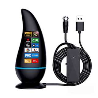 Antena Interna Para Tv Digital Amplificada 1080 Hdtv Cabo 3m em Oferta na Shopee