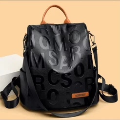 Mochila feminina anti-roubo PU Alta qualidade resistente