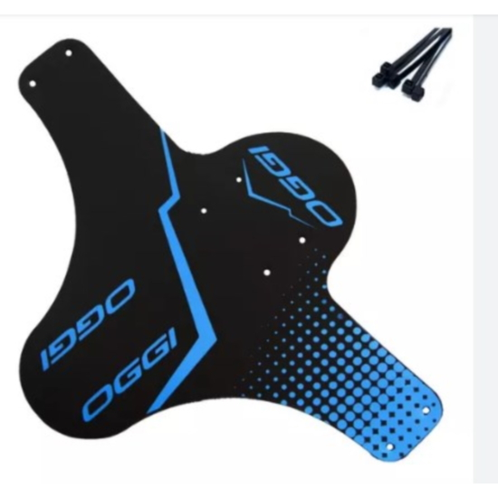 Paralama Dianteiro Bicicleta Bike Oggi Mtb Preto/azul.