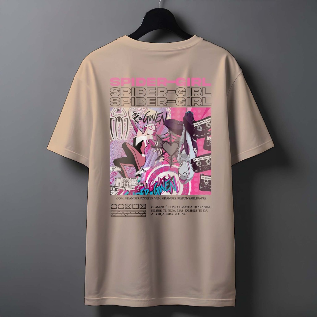 Camiseta Casal Aranha - Spider BOY/GIRL Street 100% Algodão em Oferta na Shopee