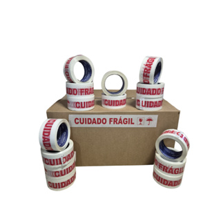Fita Cuidado Fragil 45x100 Metros 10 Rolos Direto Da Fabrica em Oferta na Shopee
