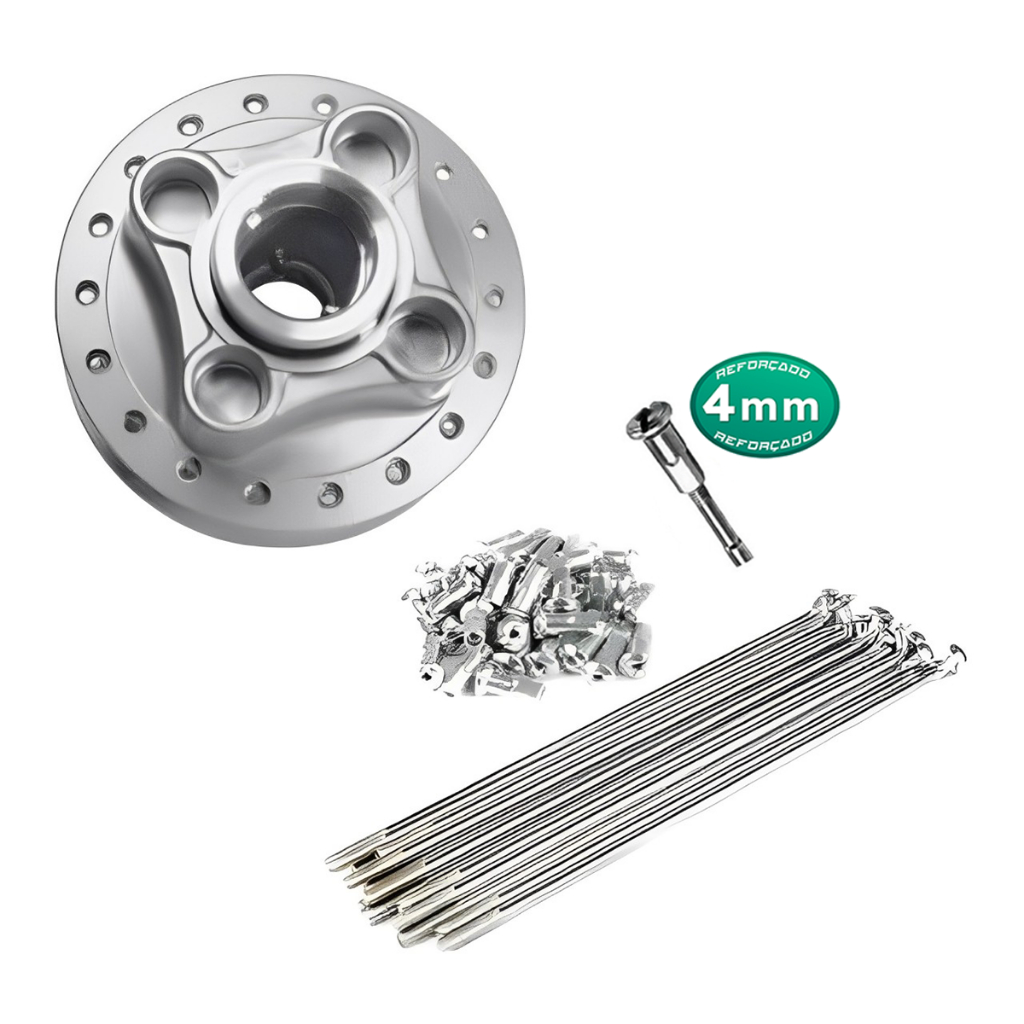 Cubo Tambor de Freio Roda Traseira + Jogo Raio Cg 125 Today Titan 125 Até 99 em Oferta na Shopee